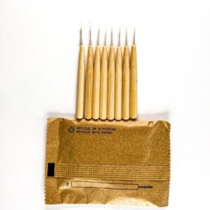 Bamboo interdental brushes with different sizes