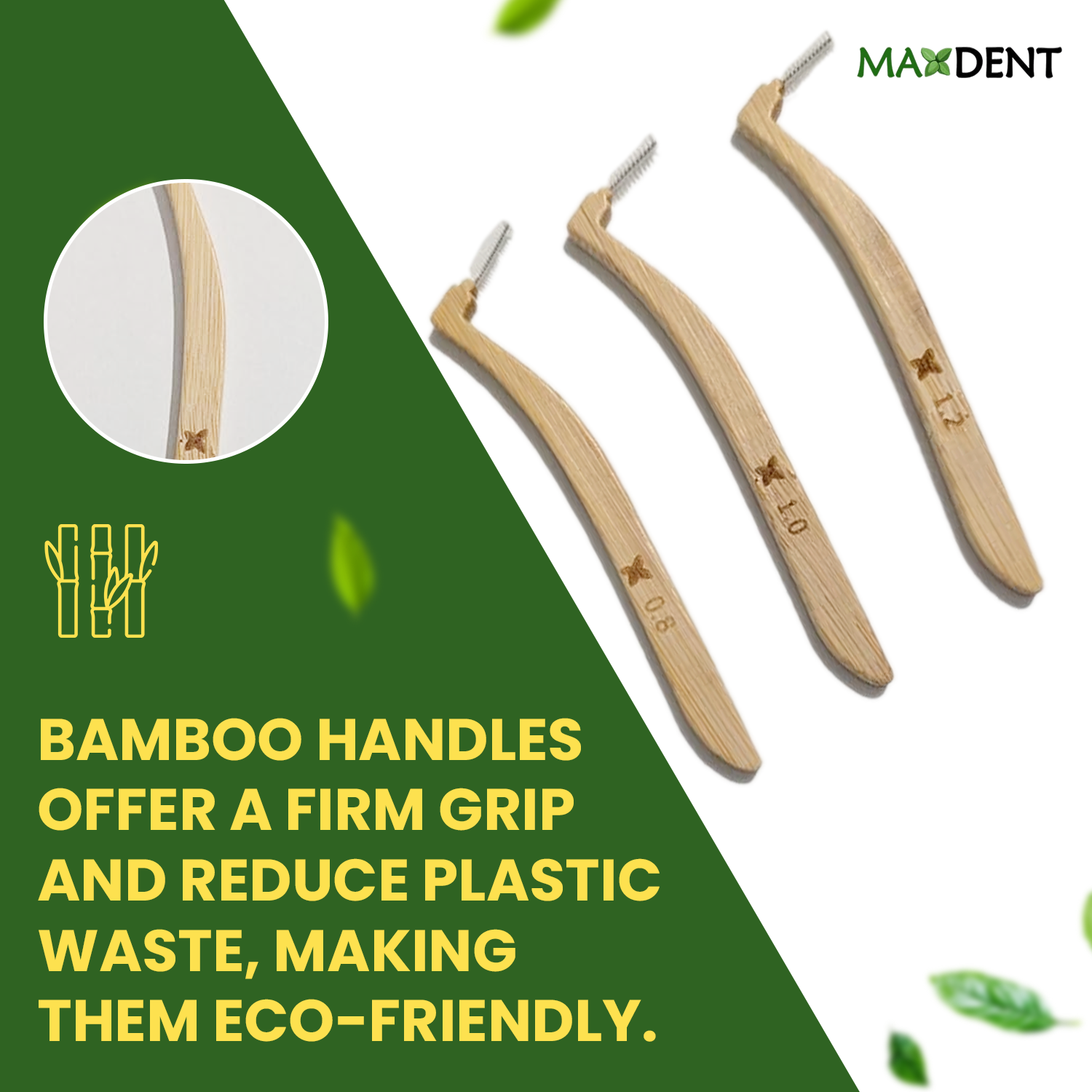 Maxdent Bamboo Interdental Brush Set, 13 Pieces with different sizes - Image 7
