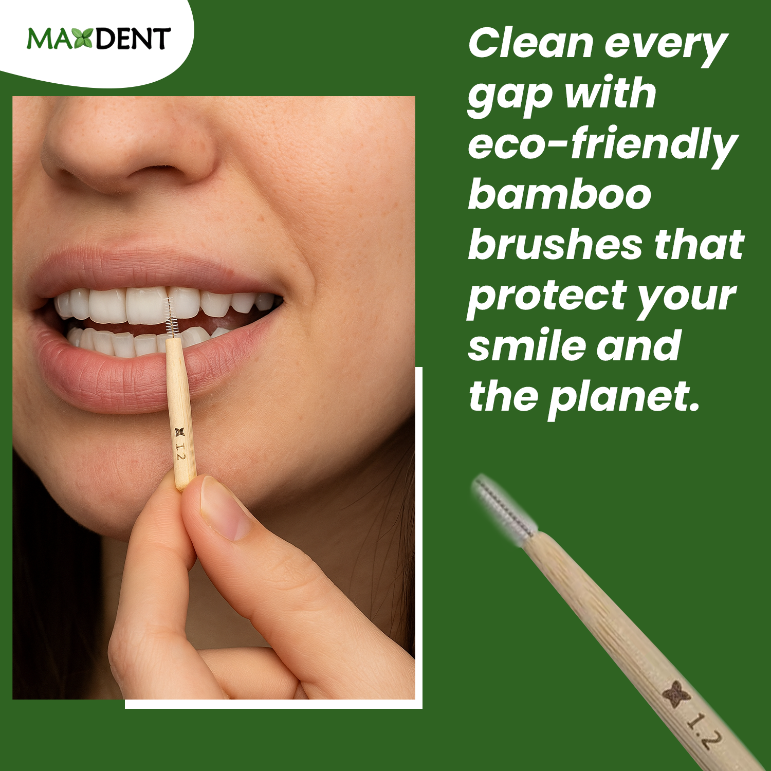 Maxdent Bamboo Interdental Brush Set, 13 Pieces with different sizes - Image 10